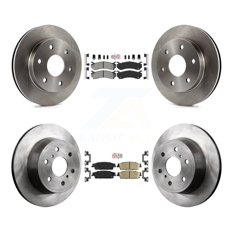 Front Semi-Metallic Rear Ceramic Pad & Disc Brake Rotors Kit For Chevrolet Silverado 1500 K8A-106343