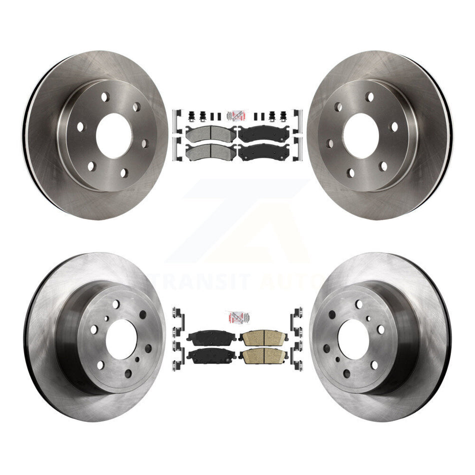 Front Semi-Metallic Rear Ceramic Pad & Disc Brake Rotors Kit For Chevrolet Silverado 1500 K8A-106343
