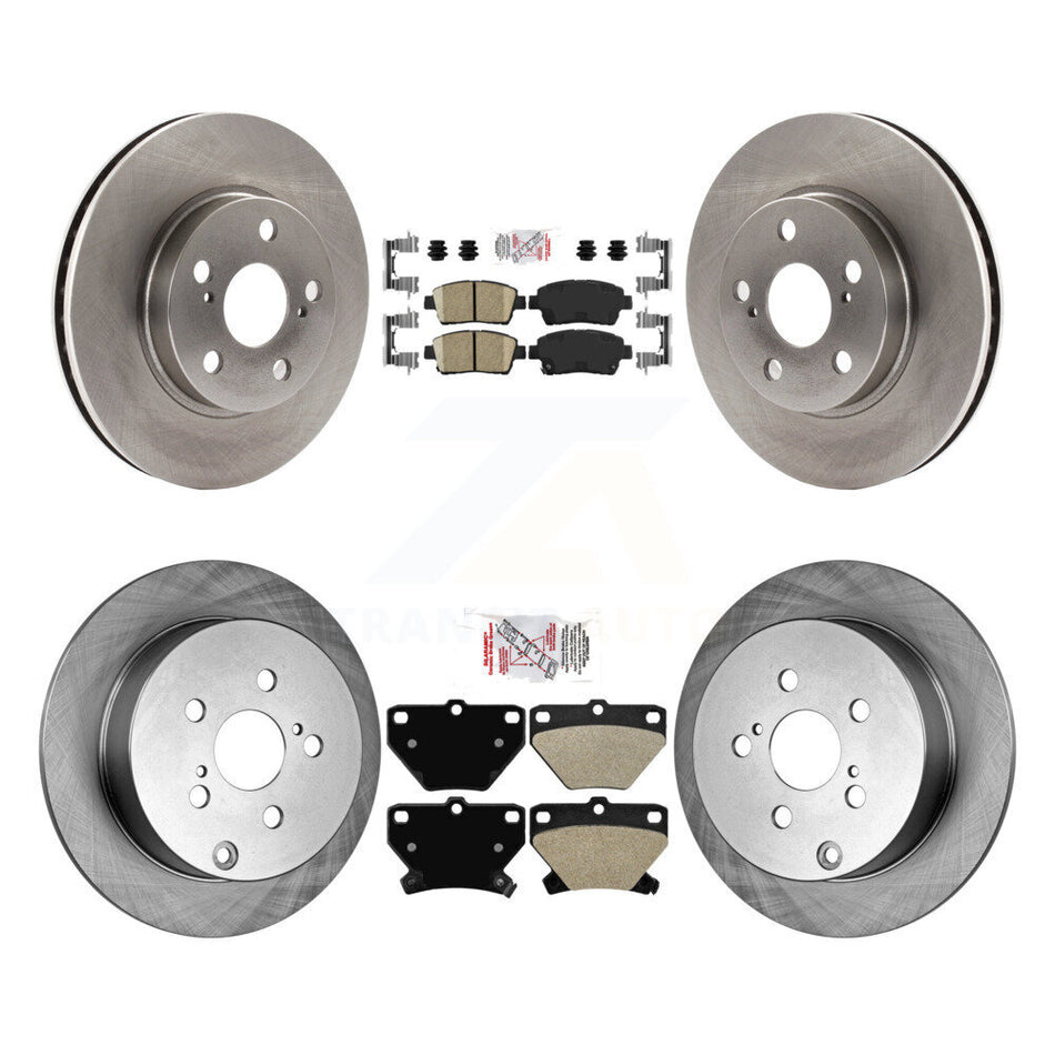 Front Ceramic Rear Semi-Metallic Pads And Disc Brake Rotors Kit For 2000 Toyota Celica GT K8A-106353