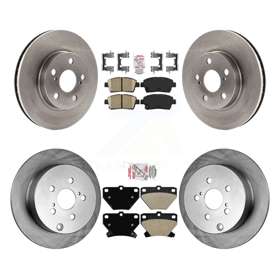 Front Ceramic Rear Semi-Metallic Pads And Disc Brake Rotors Kit For 2000 Toyota Celica GT K8A-106354