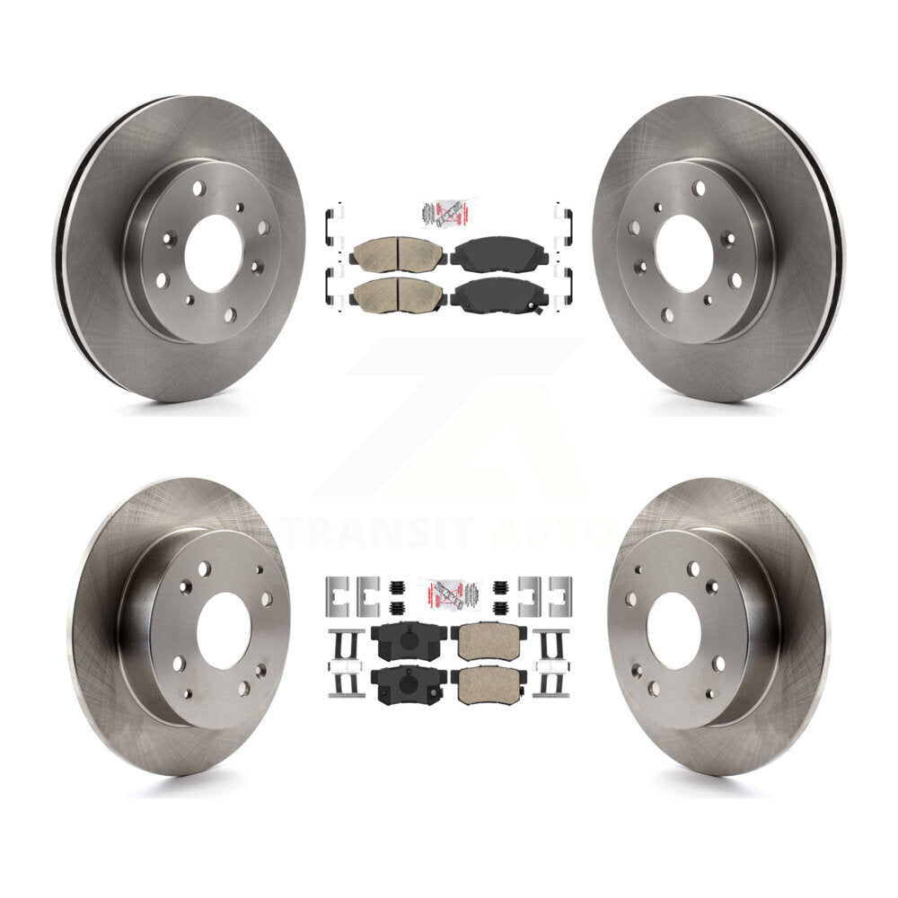 Front Rear Ceramic Pad & Disc Brake Rotors Kit For 1998-2002 Honda Accord Sedan with 2.3L K8A-106356