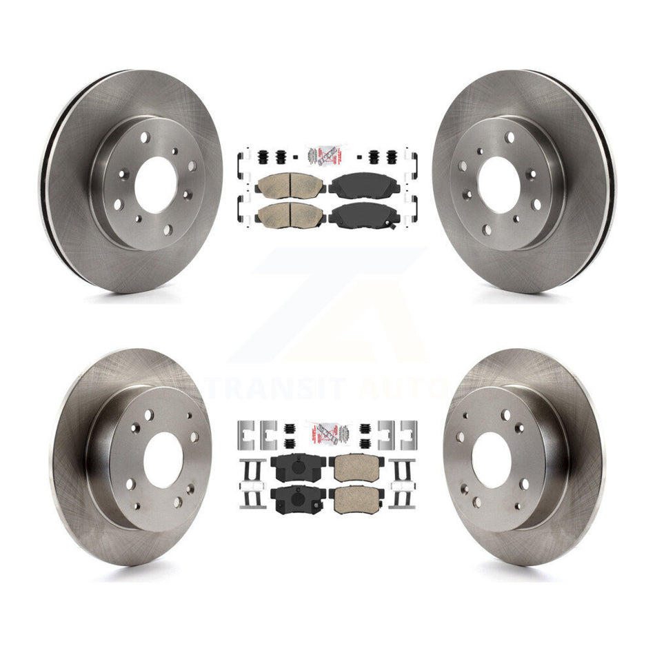Front Rear Ceramic Pad & Disc Brake Rotors Kit For 1998-2002 Honda Accord Sedan with 2.3L K8A-106358