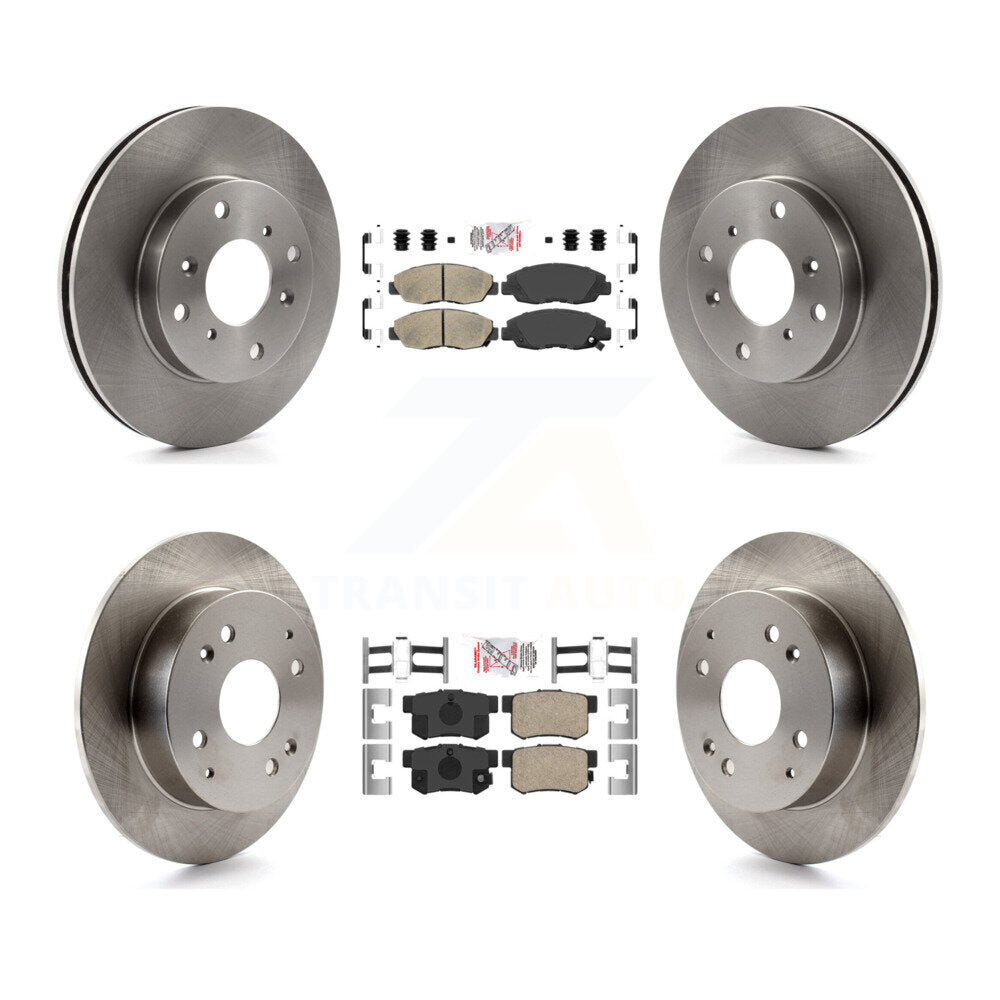 Front Rear Ceramic Pad & Disc Brake Rotors Kit For 1998-2002 Honda Accord Sedan with 2.3L K8A-106359