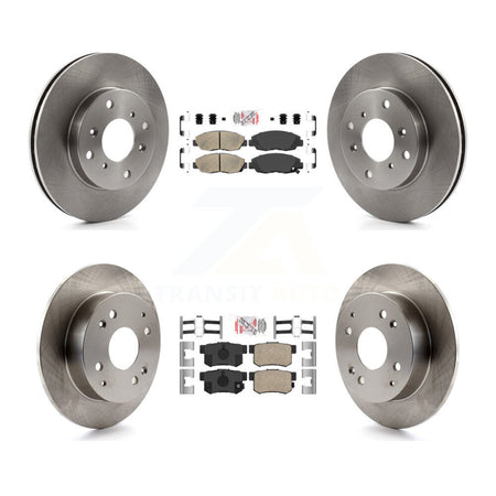 Front Rear Ceramic Pad & Disc Brake Rotors Kit For 1998-2002 Honda Accord Sedan with 2.3L K8A-106359