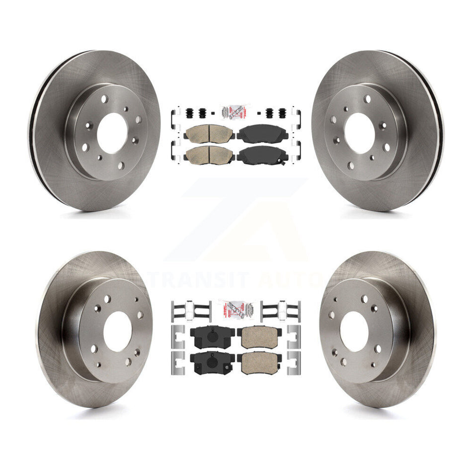 Front Rear Ceramic Pad & Disc Brake Rotors Kit For 1998-2002 Honda Accord Sedan with 2.3L K8A-106359