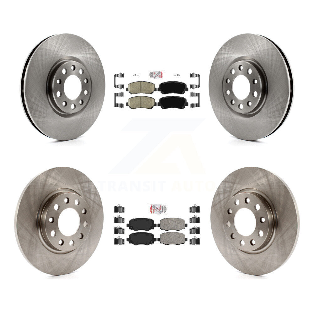 Front Rear Ceramic Pad & Brake Rotor Kit For Chrysler 200 With 305mm Diameter K8A-106362