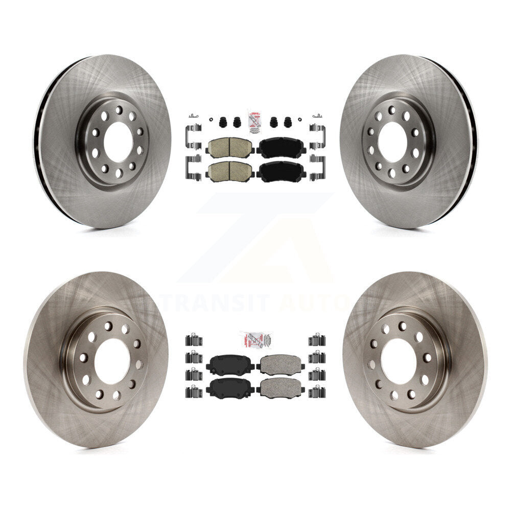 Front Rear Ceramic Pad & Brake Rotor Kit For Chrysler 200 With 305mm Diameter K8A-106364