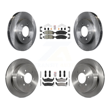 Front Rear Semi-Metallic Pad And Disc Brake Rotors Kit For Ford F-150 Lincoln Mark LT 4WD K8A-106375