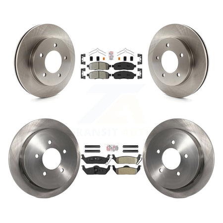 Front Rear Semi-Metallic Pads And Disc Brake Rotors Kit For 2004 Ford F-150 4WD K8A-106378