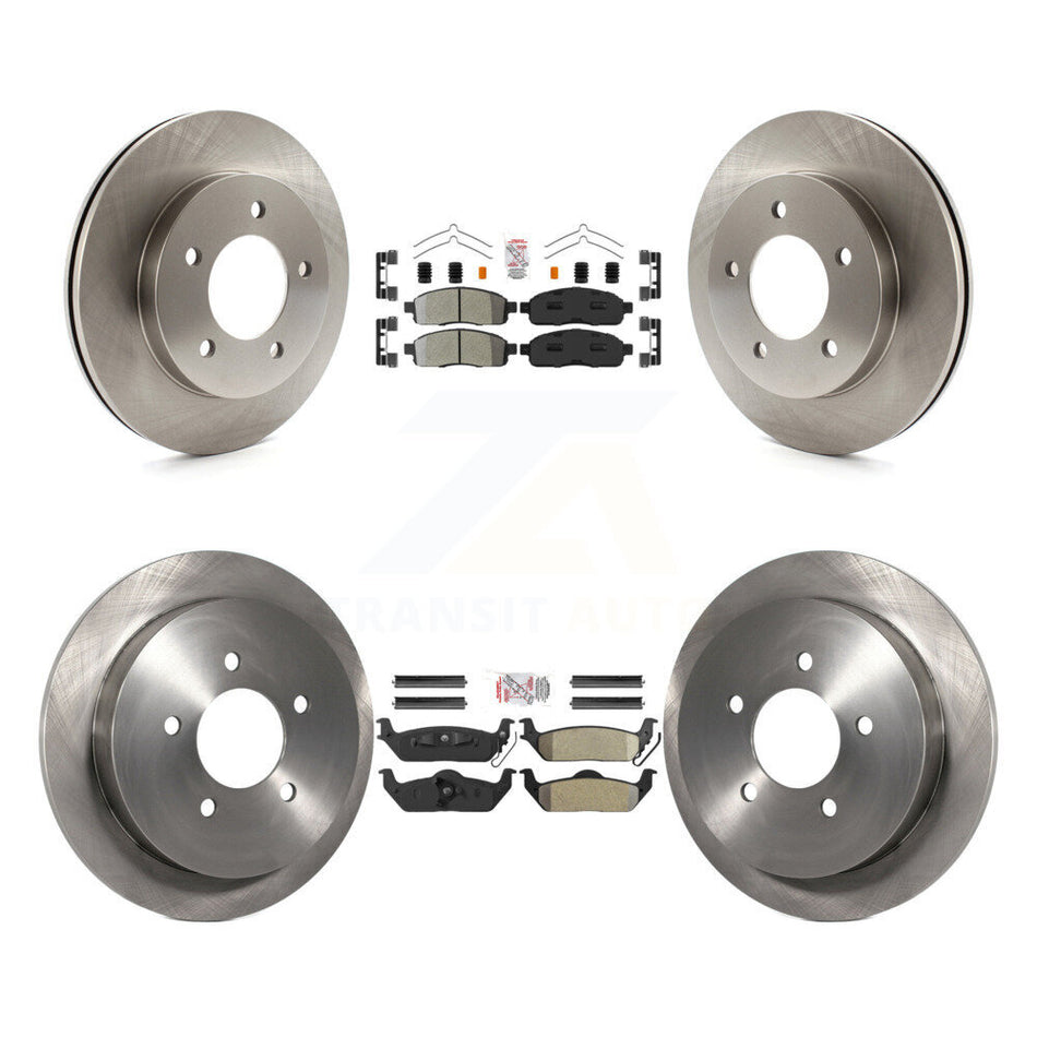 Front Rear Semi-Metallic Pads And Disc Brake Rotors Kit For 2004 Ford F-150 4WD K8A-106378