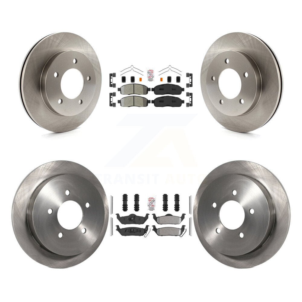 Front Rear Semi-Metallic Pads And Disc Brake Rotors Kit For 2004 Ford F-150 4WD K8A-106379
