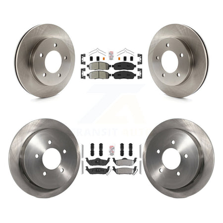 Front Rear Semi-Metallic Pads And Disc Brake Rotors Kit For 2004 Ford F-150 4WD K8A-106379