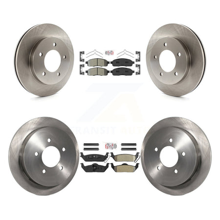 Front Rear Semi-Metallic Pads And Disc Brake Rotors Kit For 2004 Ford F-150 4WD K8A-106380