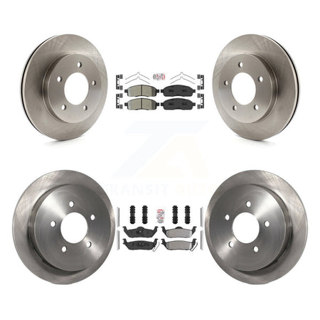 Front Rear Semi-Metallic Pads And Disc Brake Rotors Kit For 2004 Ford F-150 4WD K8A-106381