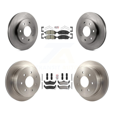Front Rear Semi-Metallic Pad And Disc Brake Rotors Kit For Ford F-150 Lincoln Mark LT 4WD K8A-106387