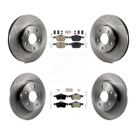 Front Ceramic Rear Semi-Metallic Pads And Disc Brake Rotors Kit For Ford Focus K8A-106392