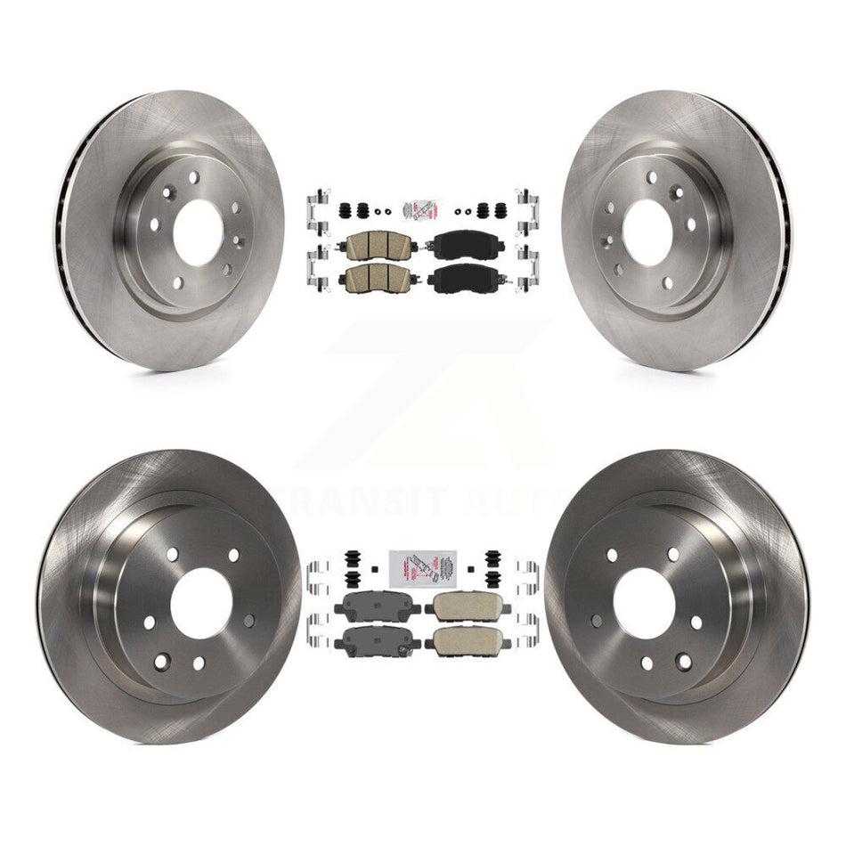 Front Rear Ceramic Pads And Disc Brake Rotors Kit For Nissan LEAF K8A-106394
