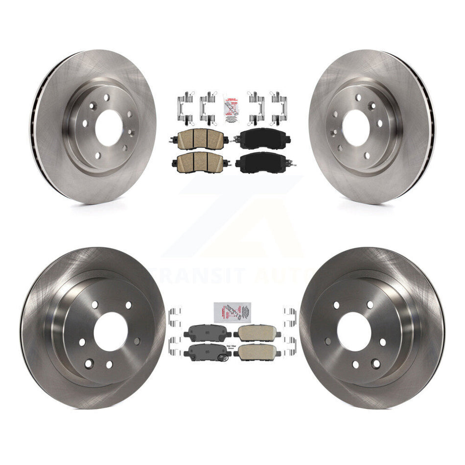 Front Rear Ceramic Pads And Disc Brake Rotors Kit For Nissan LEAF K8A-106395