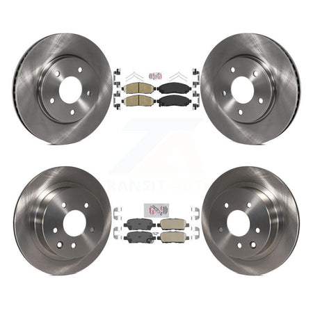Front Rear Ceramic Pads And Disc Brake Rotors Kit For Nissan LEAF K8A-106397