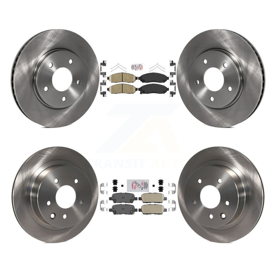 Front Rear Ceramic Pads And Disc Brake Rotors Kit For Nissan LEAF K8A-106398