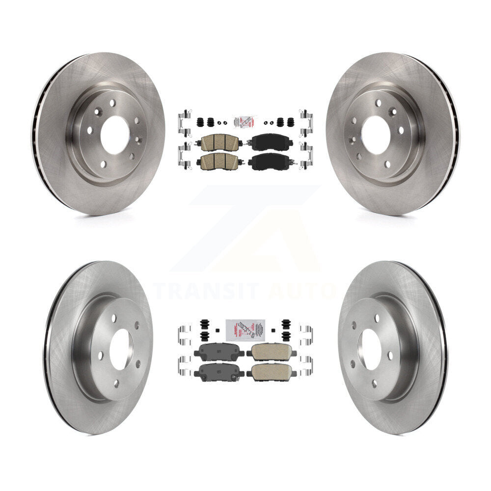 Front Rear Ceramic Pad & Brake Rotor Kit For 2017 Nissan LEAF With Electric Parking K8A-106410