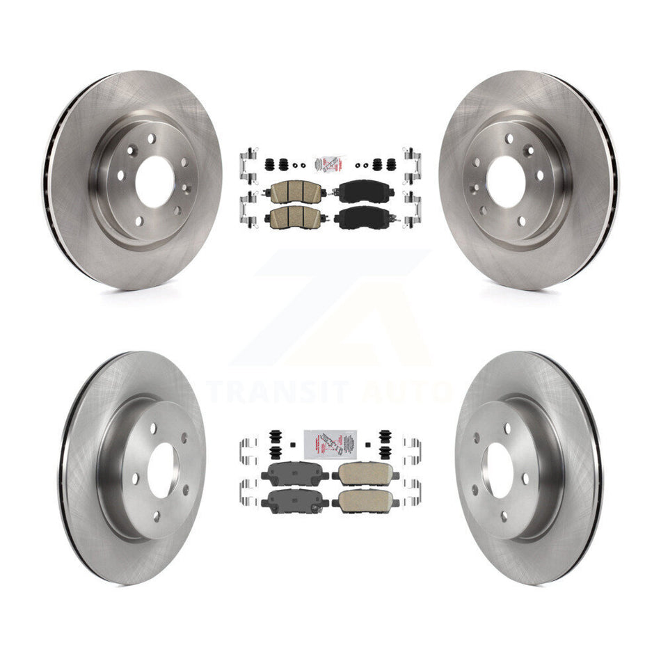 Front Rear Ceramic Pad & Brake Rotor Kit For 2017 Nissan LEAF With Electric Parking K8A-106410
