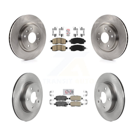 Front Rear Ceramic Pad & Brake Rotor Kit For 2017 Nissan LEAF With Electric Parking K8A-106411