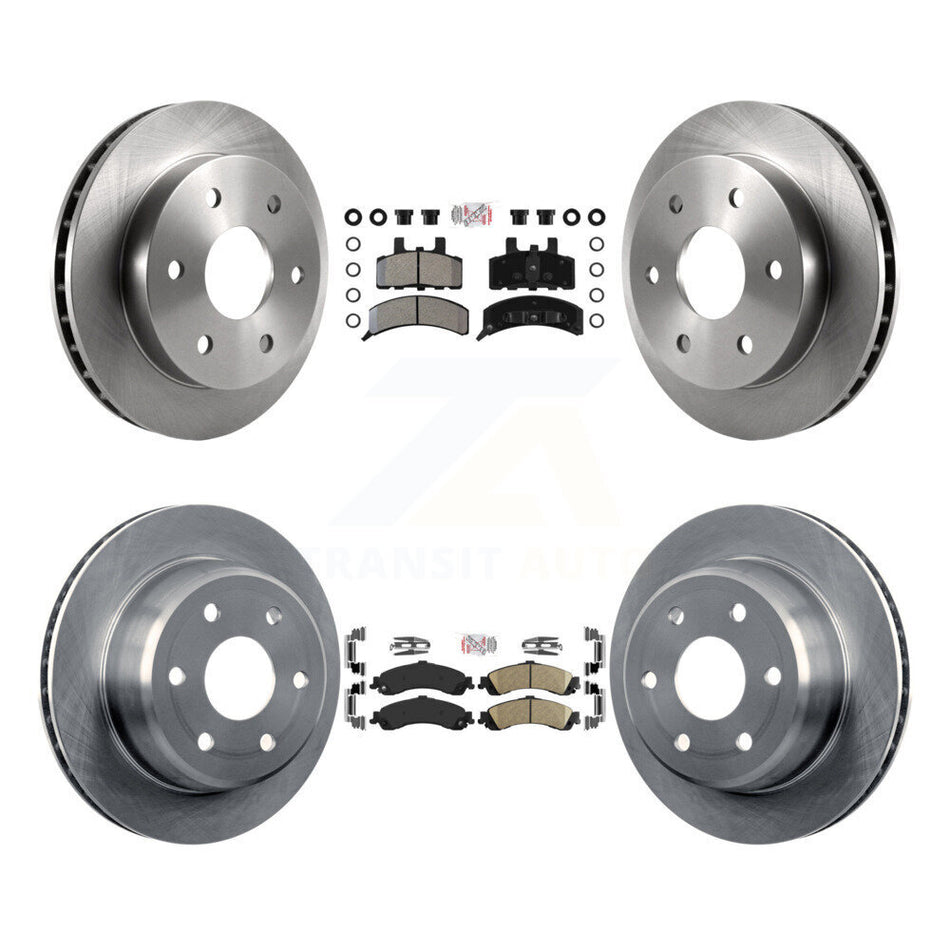 Front Semi-Metallic Rear Ceramic Pad Brake Rotors Kit For 2000 GMC Yukon Drum rear brakes K8A-106426