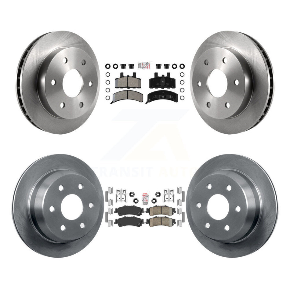 Front Semi-Metallic Rear Ceramic Pad Brake Rotors Kit For 2000 GMC Yukon Drum rear brakes K8A-106428