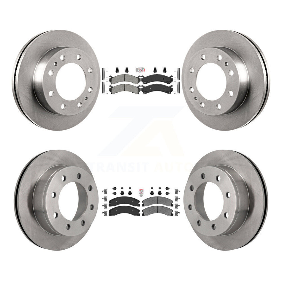 Front Rear Semi-Metallic Pads And Disc Brake Rotors Kit For Chevrolet Express 4500 K8A-106443