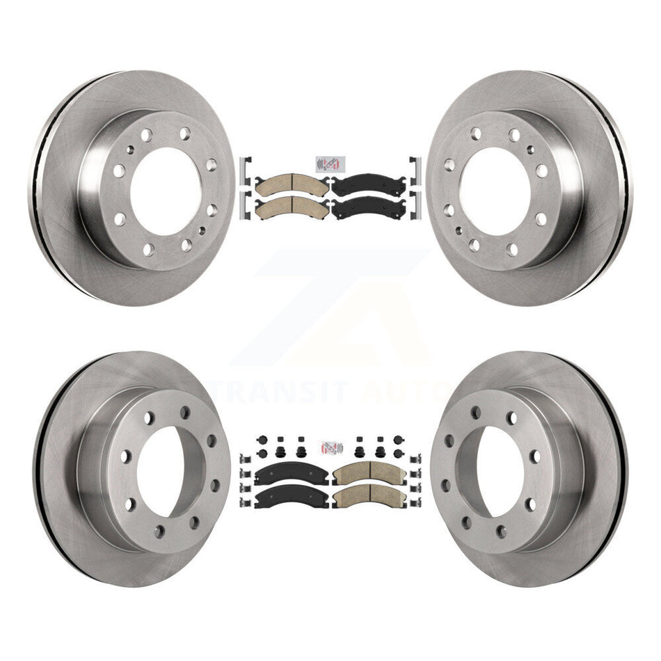 Front Rear Ceramic Pad & Brake Rotors Kit For Chevrolet Express 4500 3.20" Overall Height K8A-106447