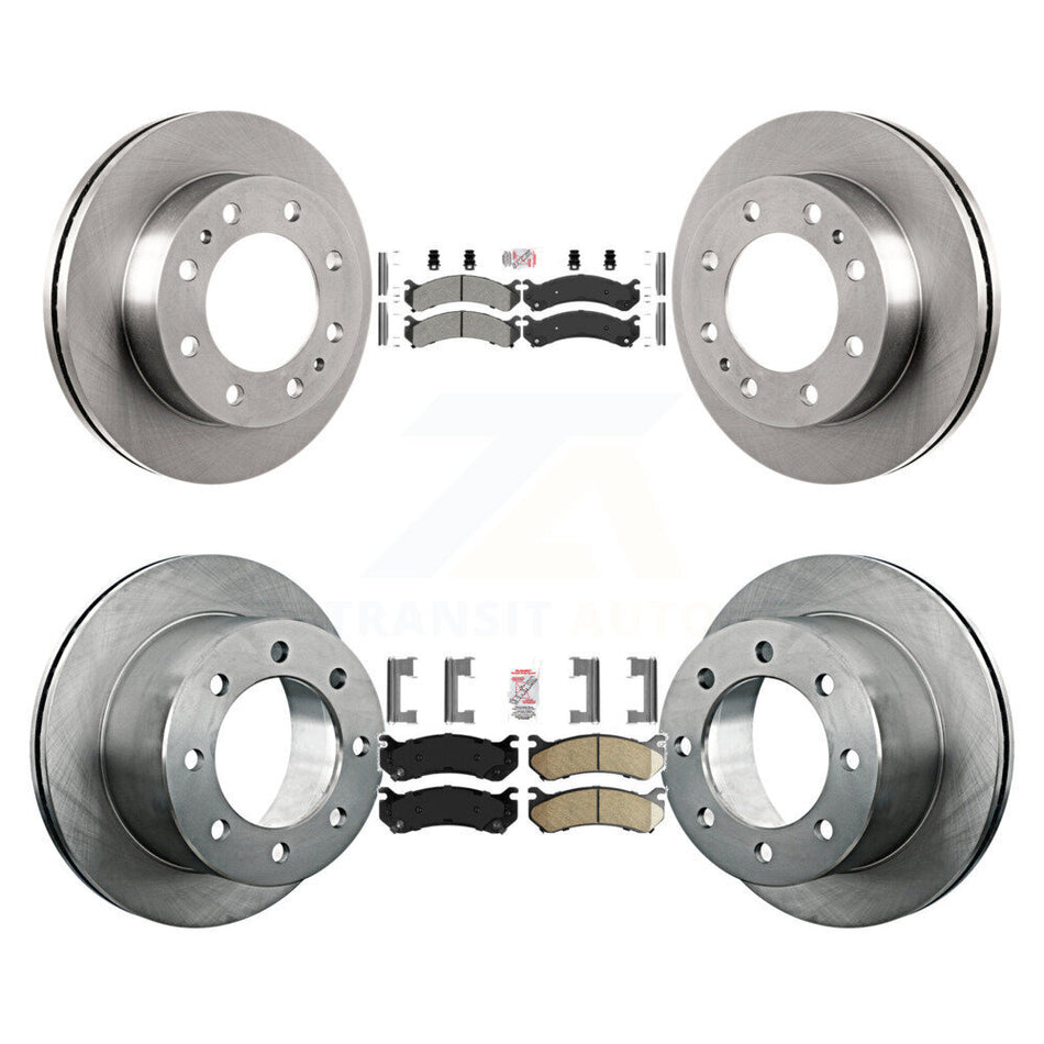 Front Semi-Metallic Rear Ceramic Pad And Disc Brake Rotor Kit For GMC Sierra 3500 Classic K8A-106448
