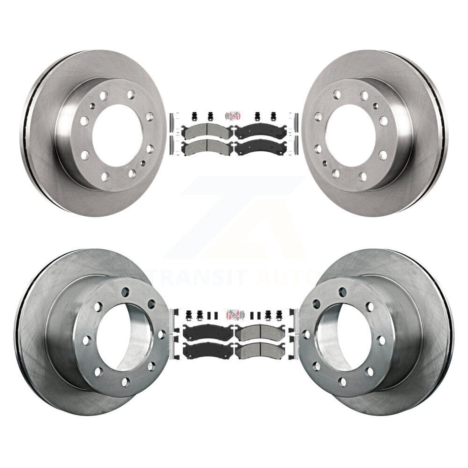 Front Rear Semi-Metallic Pads And Disc Brake Rotors Kit For GMC Sierra 3500 Classic K8A-106449