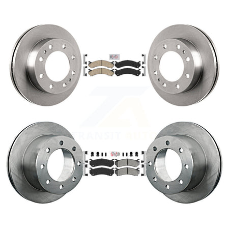 Front Ceramic Rear Semi-Metallic Pad And Disc Brake Rotor Kit For GMC Sierra 3500 Classic K8A-106451