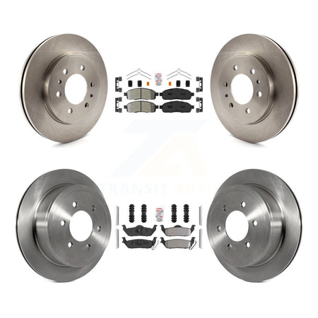 Front Rear Semi-Metallic Pad & Disc Brake Rotor Kit For 2009 Ford F-150 With 6 Lug Wheels K8A-106457