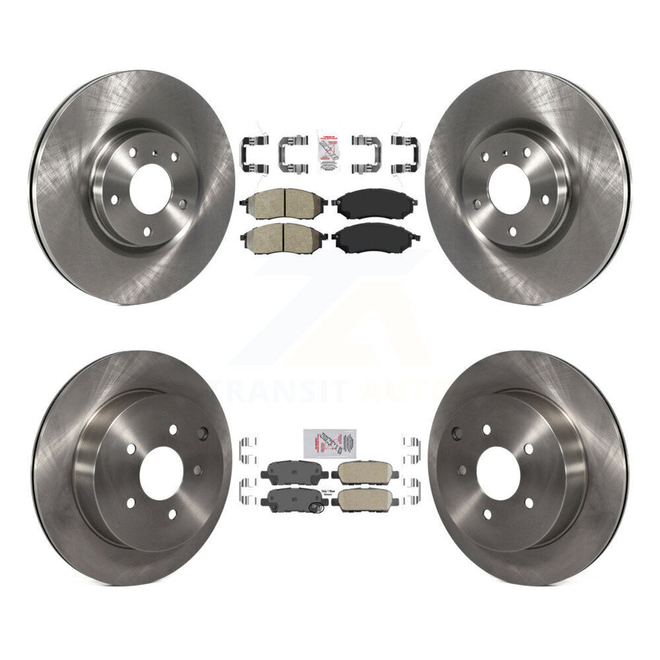 Front Semi-Metallic Rear Ceramic Pad Disc Brake Rotor Kit For Nissan Murano INFINITI QX70 K8A-106464