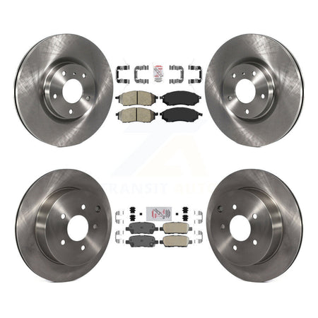 Front Semi-Metallic Rear Ceramic Pad Disc Brake Rotor Kit For Nissan Murano INFINITI QX70 K8A-106465