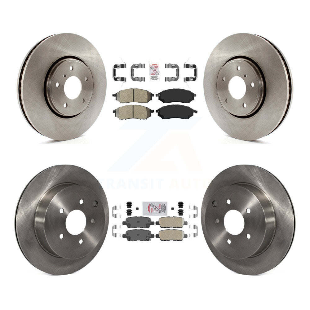 Front Semi-Metallic Rear Ceramic Pad And Disc Brake Rotor Kit For INFINITI FX35 FX37 FX45 K8A-106467