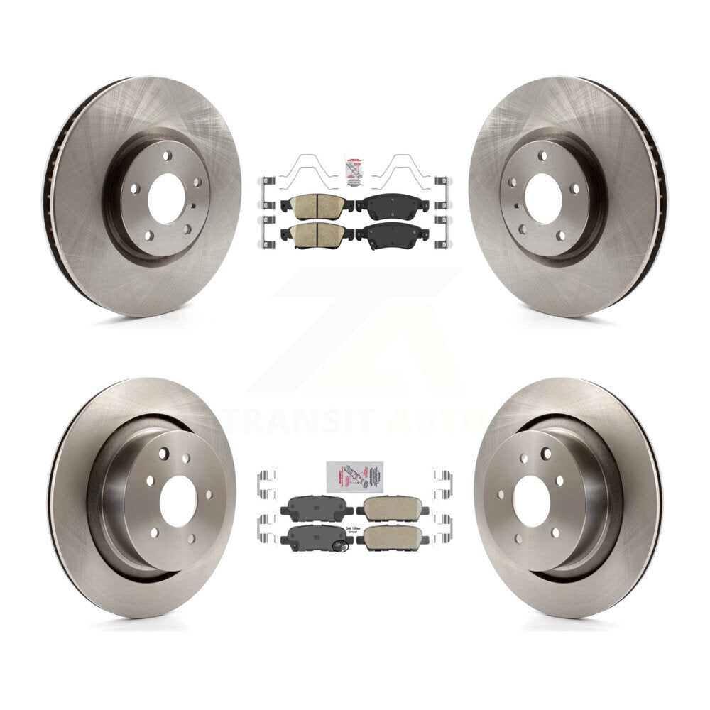 Front Rear Ceramic Pad & Brake Rotors Kit For INFINITI G35 Q60 With Single Piston Caliper K8A-106468