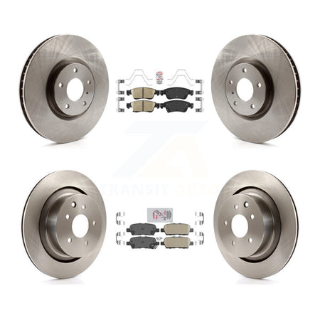 Front Rear Ceramic Pad & Brake Rotors Kit For INFINITI G35 Q60 With Single Piston Caliper K8A-106468