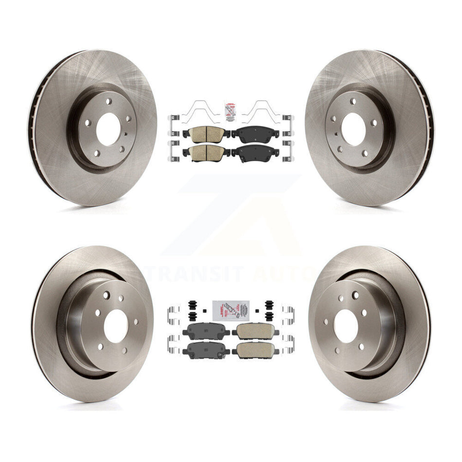 Front Rear Ceramic Pad & Brake Rotors Kit For INFINITI G35 Q60 With Single Piston Caliper K8A-106469