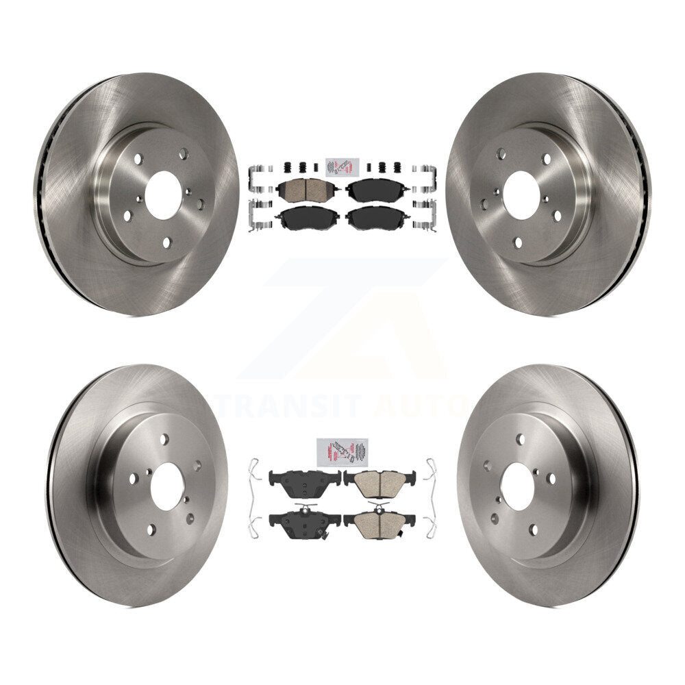 Front Rear Ceramic Pads And Disc Brake Rotors Kit For 2015 Subaru Legacy 2.5L K8A-106475