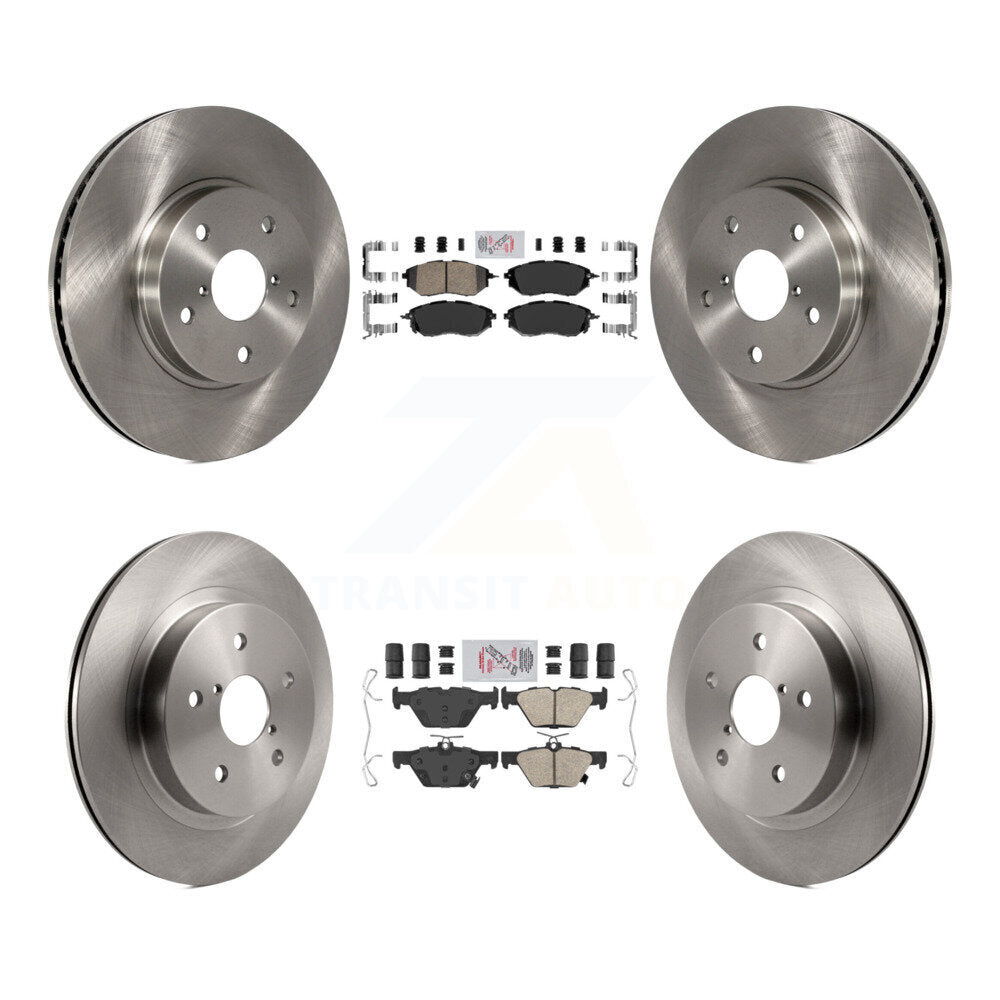 Front Rear Ceramic Pads And Disc Brake Rotors Kit For 2015 Subaru Legacy 2.5L K8A-106476