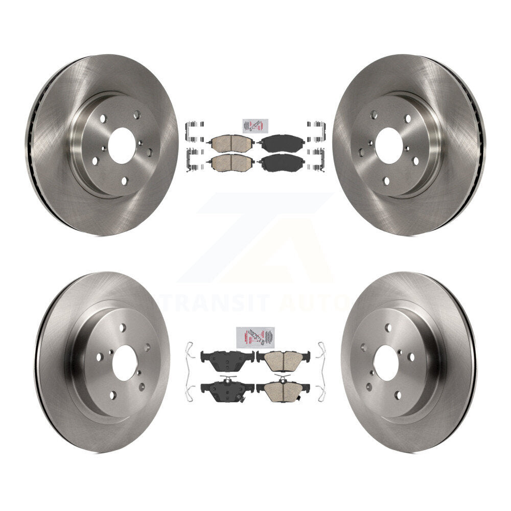 Front Rear Ceramic Pads And Disc Brake Rotors Kit For 2015 Subaru Legacy 2.5L K8A-106477