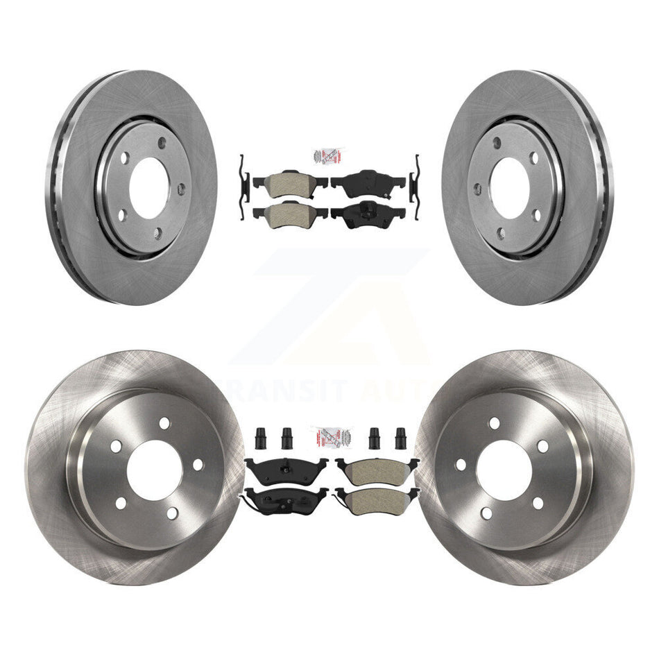 Front Rear Semi-Metallic Pads And Disc Brake Rotors Kit For Dodge Caravan K8A-106483