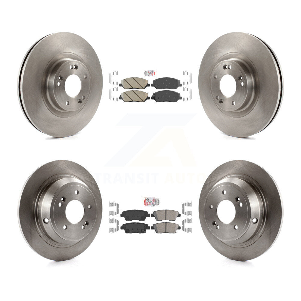Front Rear Ceramic Pads And Disc Brake Rotors Kit For 2012 Hyundai Genesis 3.8L K8A-106486