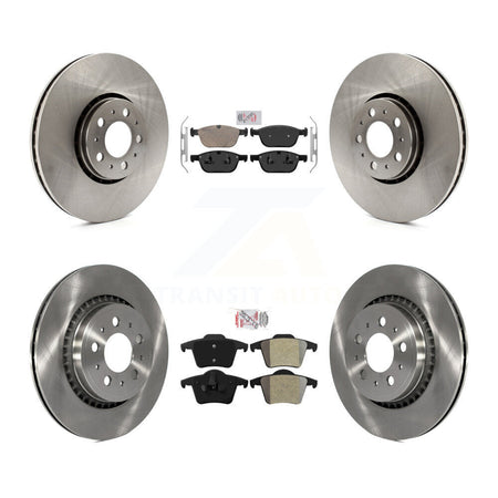 Front Ceramic Rear Semi-Metallic Pads And Disc Brake Rotors Kit For Volvo XC90 K8A-106488