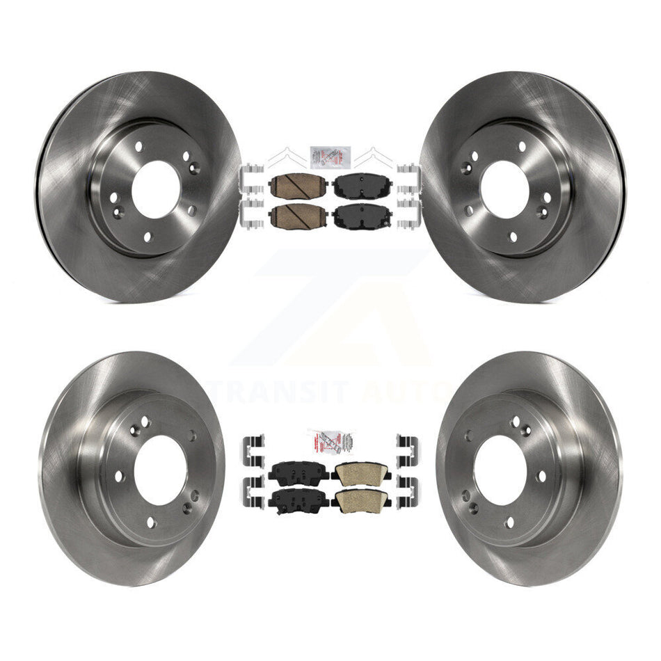 Front Rear Ceramic Pads And Disc Brake Rotors Kit For 2014-2016 Kia Soul K8A-106490