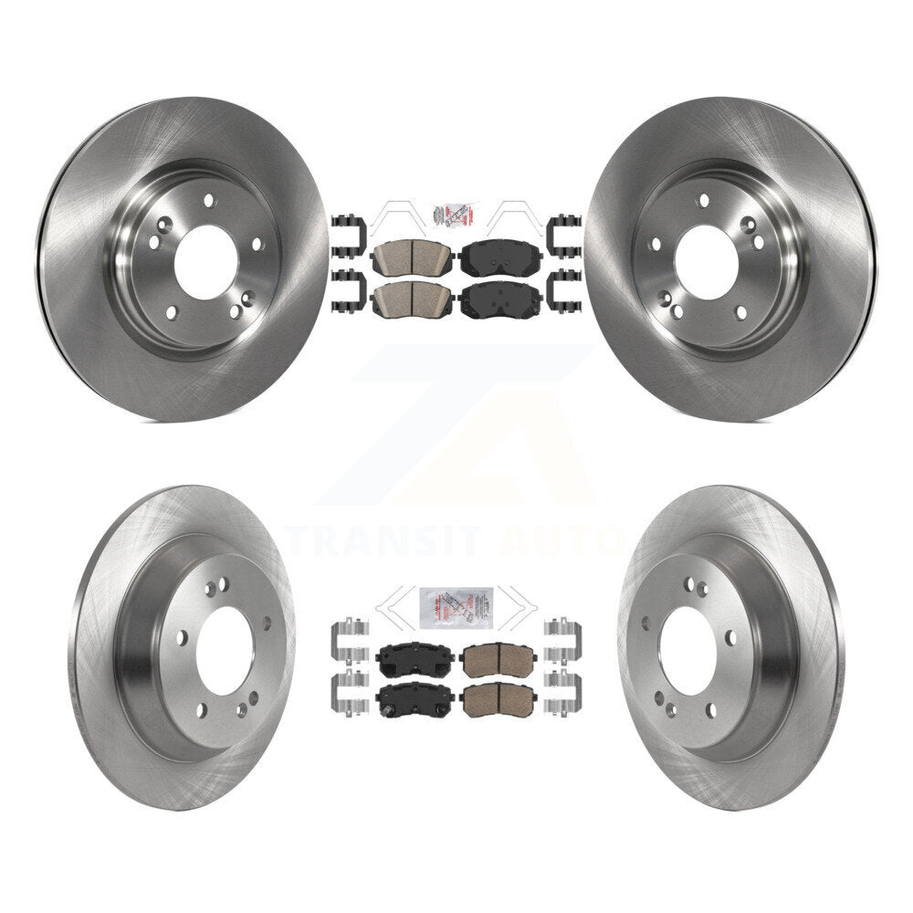 Front Rear Ceramic Pad & Brake Rotor Kit For 18-21 Hyundai Kona Ultimate Limited with FWD K8A-106492