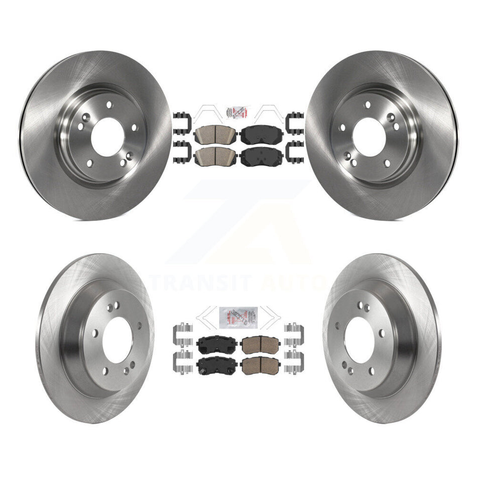 Front Rear Ceramic Pad & Brake Rotor Kit For 18-21 Hyundai Kona Ultimate Limited with FWD K8A-106492